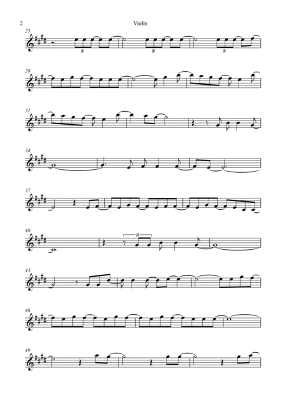 Falling Violin Solo scores gallery preview page 2