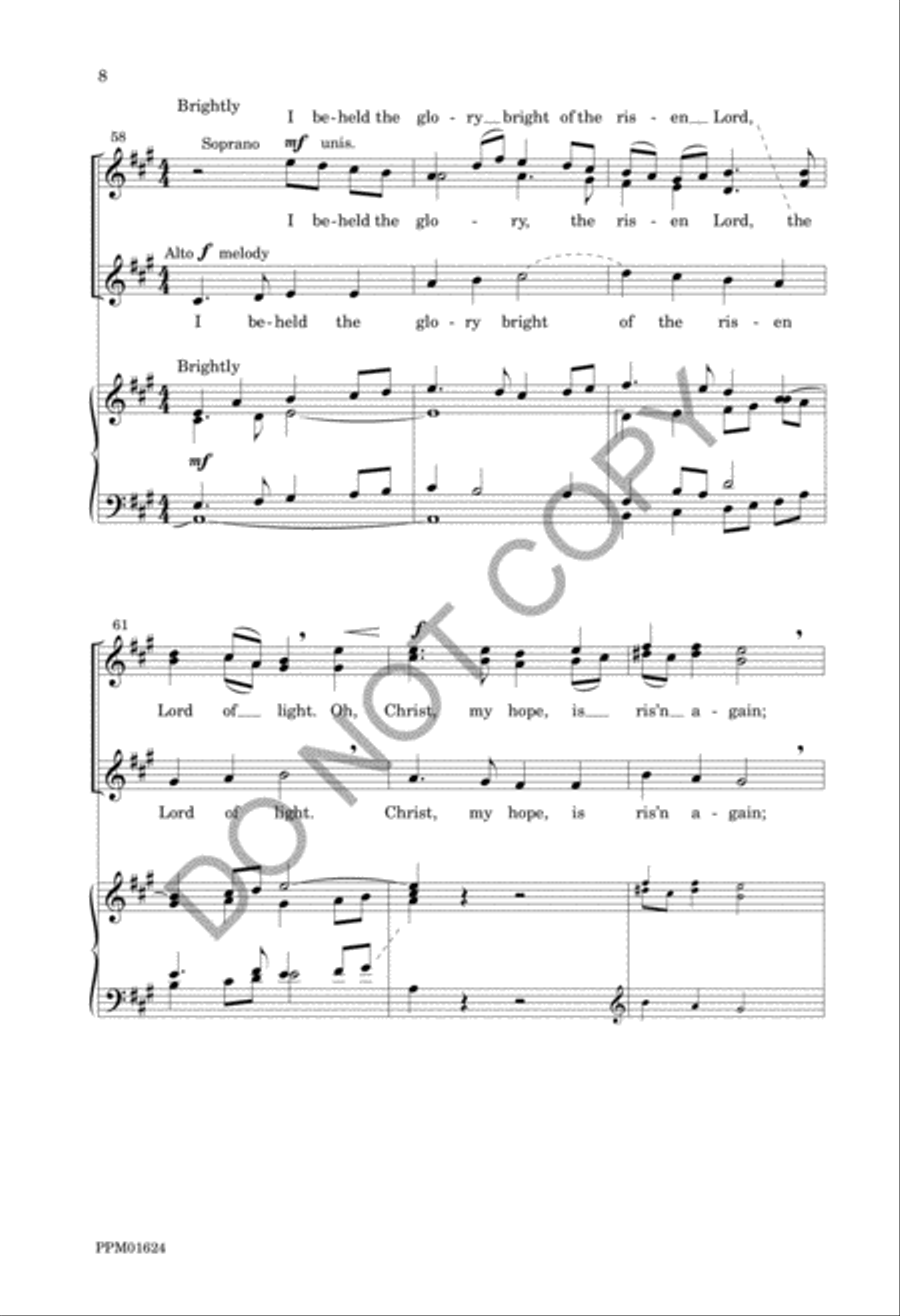 Christ, the Lord, Is Risen Today 4-Part scores gallery preview page 11