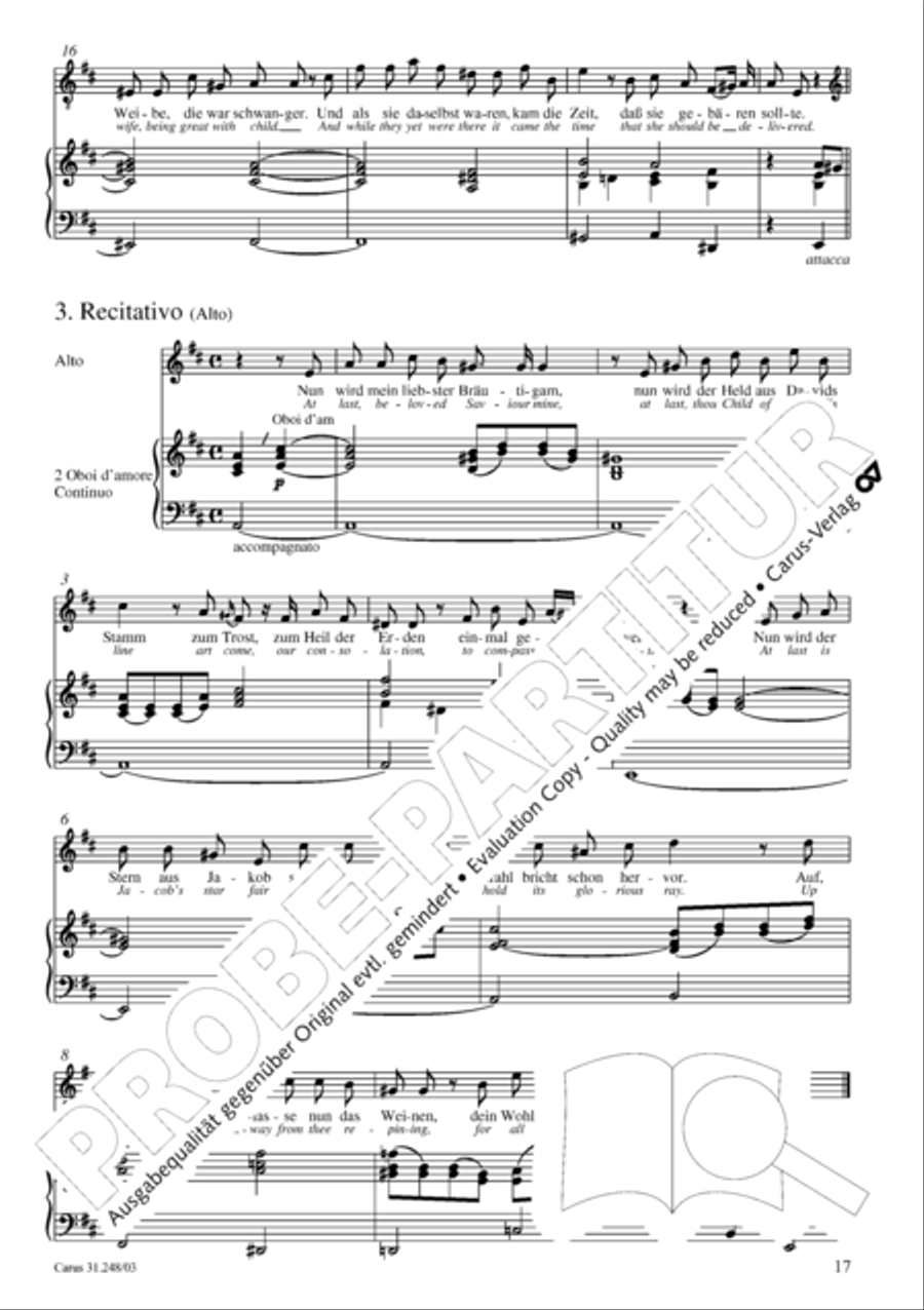 Christmas oratorio (Weihnachtsoratorium, Teile I-III) 4-Part scores gallery preview page 22