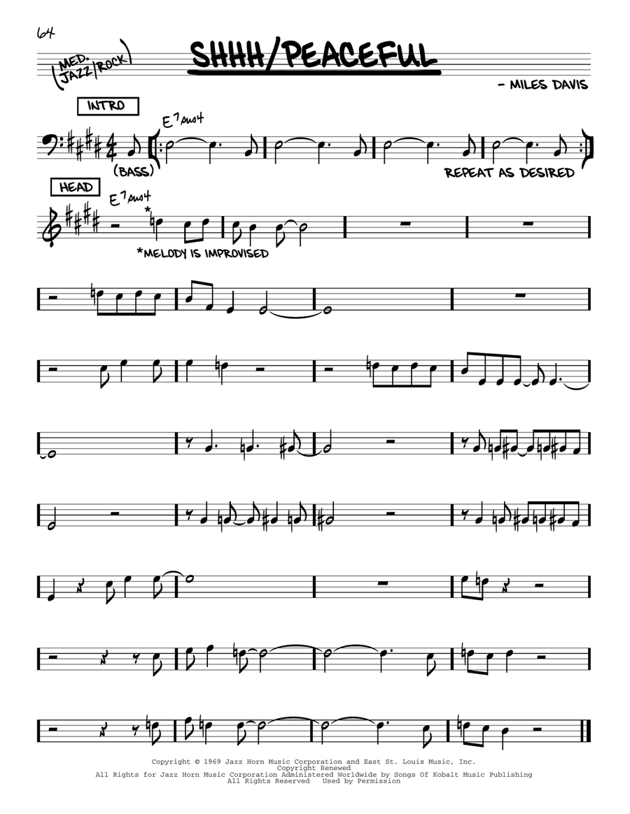 Shhh/Peaceful Piano scores gallery preview page 1