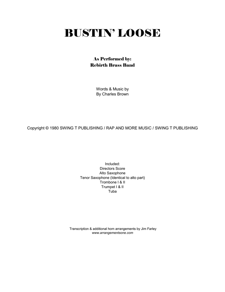 Bustin' Loose Small Ensemble scores gallery preview page 1