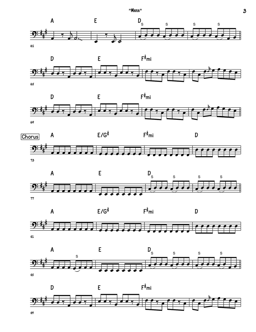 Maria Bass Guitar scores gallery preview page 3