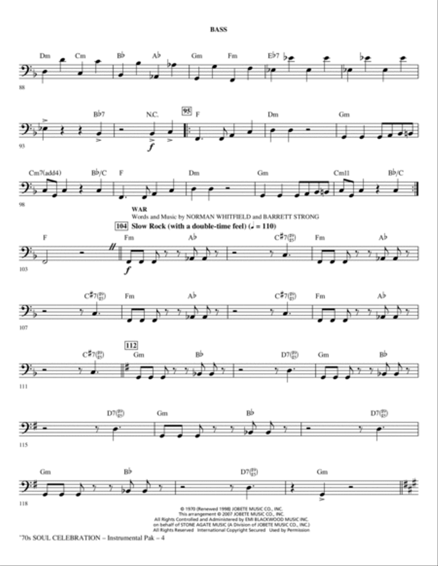 70s Soul Celebration (Medley) - Bass Choir scores gallery preview page 4