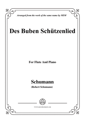 Book cover for Schumann-Des Buben Schützenlied,Op.79,No.26,for Flute and Piano