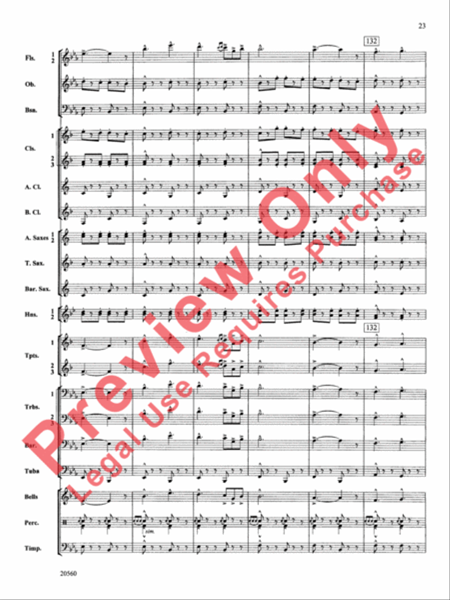Marche Lorraine Concert Band scores gallery preview page 24