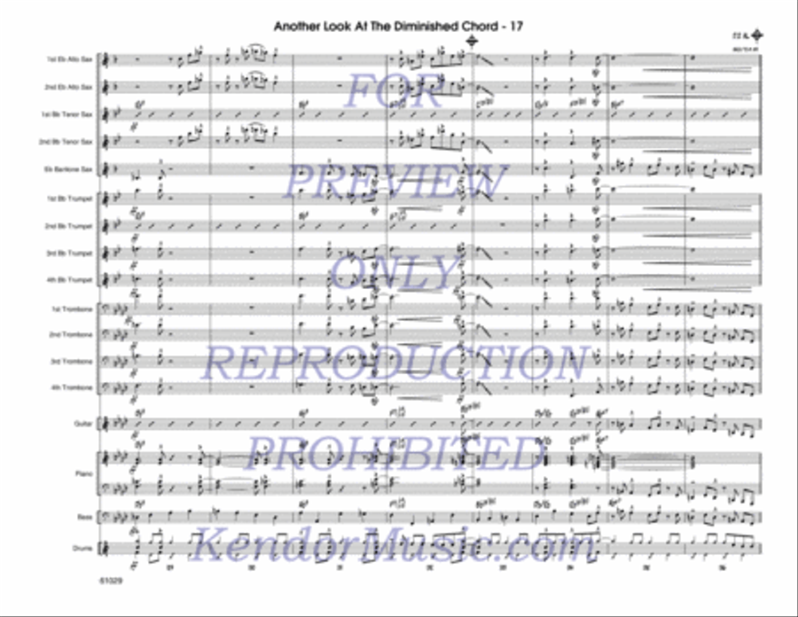 Another Look At The Diminished Chord Jazz Ensemble scores gallery preview page 18