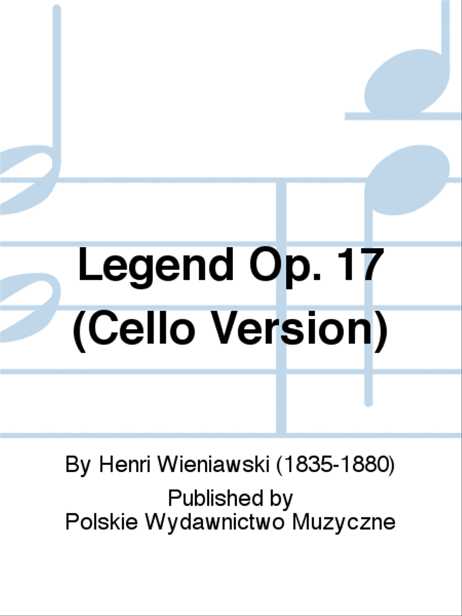 Legend Op. 17 (Cello Version) Cello scores gallery preview page 1