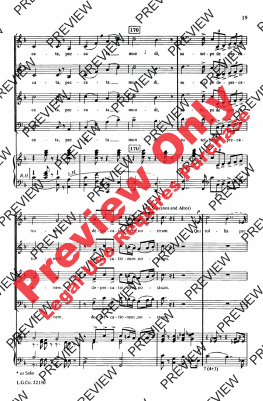Gloria (from Messa di Gloria) 4-Part scores gallery preview page 20