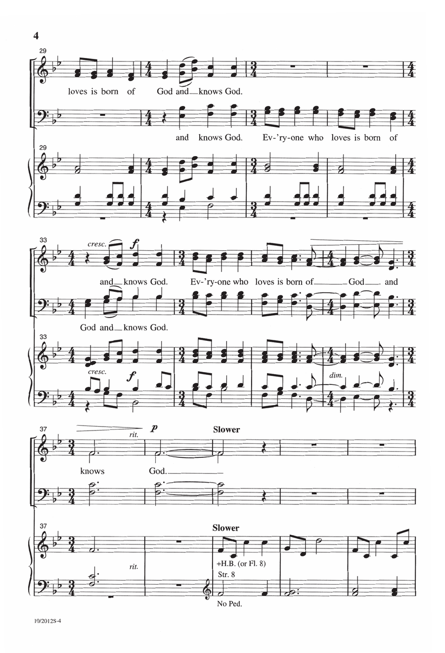 Beloved, Let Us Love One Another 4-Part - Digital Sheet Music page 4