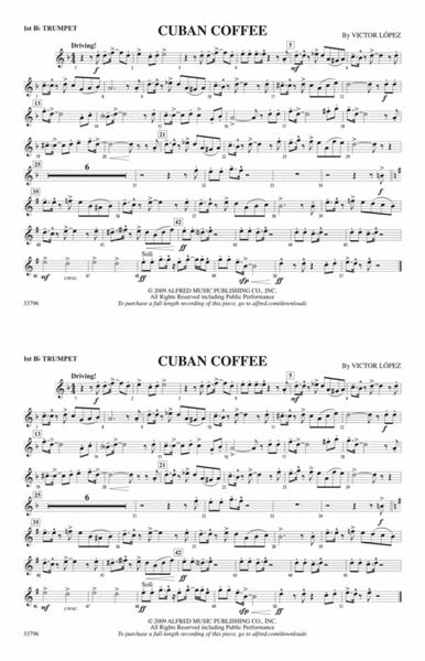 Cuban Coffee: 1st B-flat Trumpet