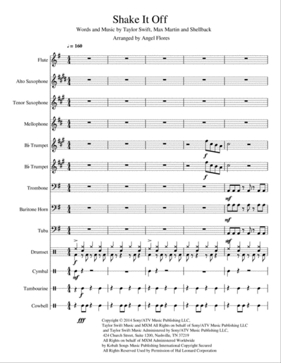 Shake It Off Shake It Off Large Ensemble scores gallery preview page 1