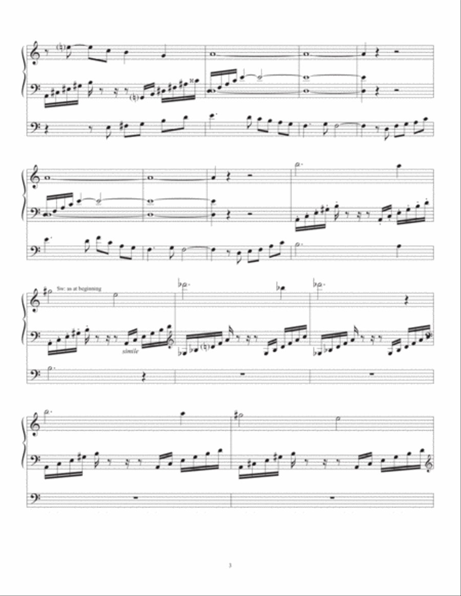 3 Songs for 4 Composers - Claude & Maurice Organ Solo scores gallery preview page 3