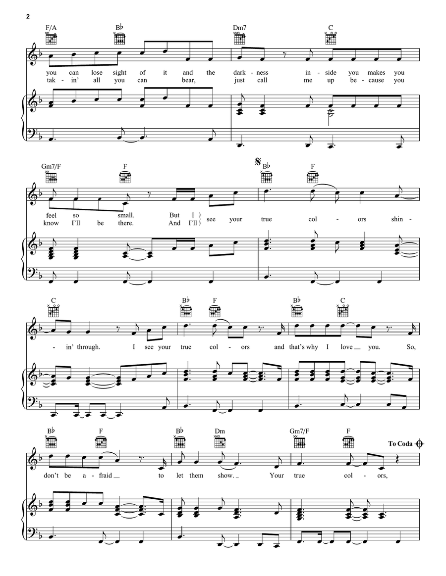 True Colors Acoustic Guitar scores gallery preview page 2