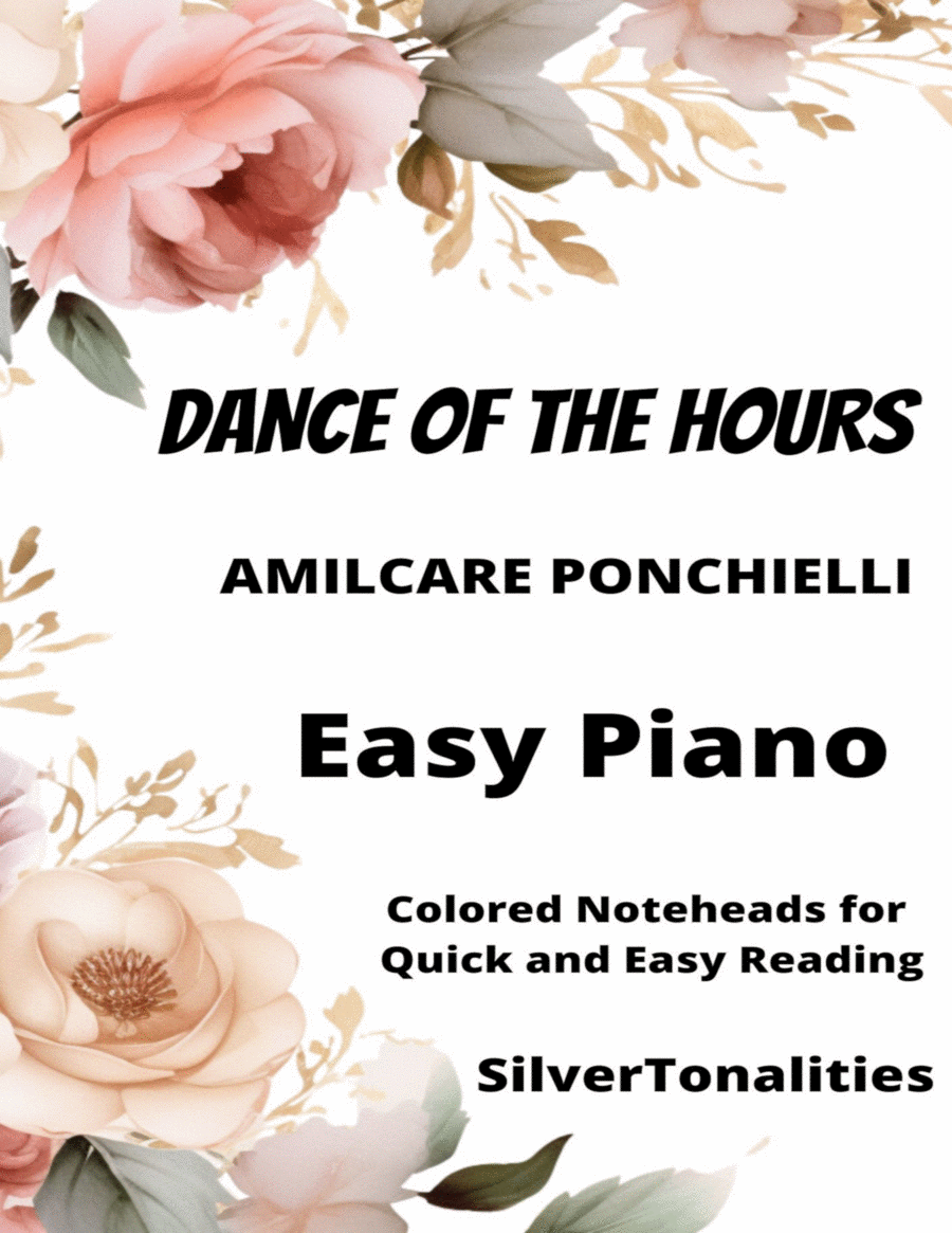 Dance of the Hours Easy Piano Sheet Music with Colored Notation Piano Method scores gallery preview page 1