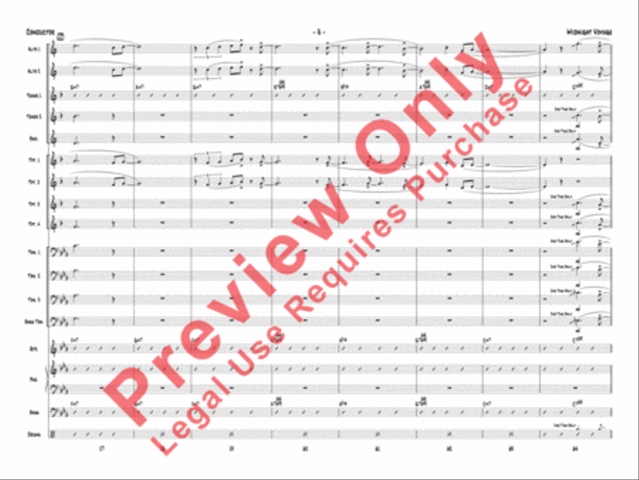 Midnight Voyage (score only) Jazz Ensemble scores gallery preview page 28