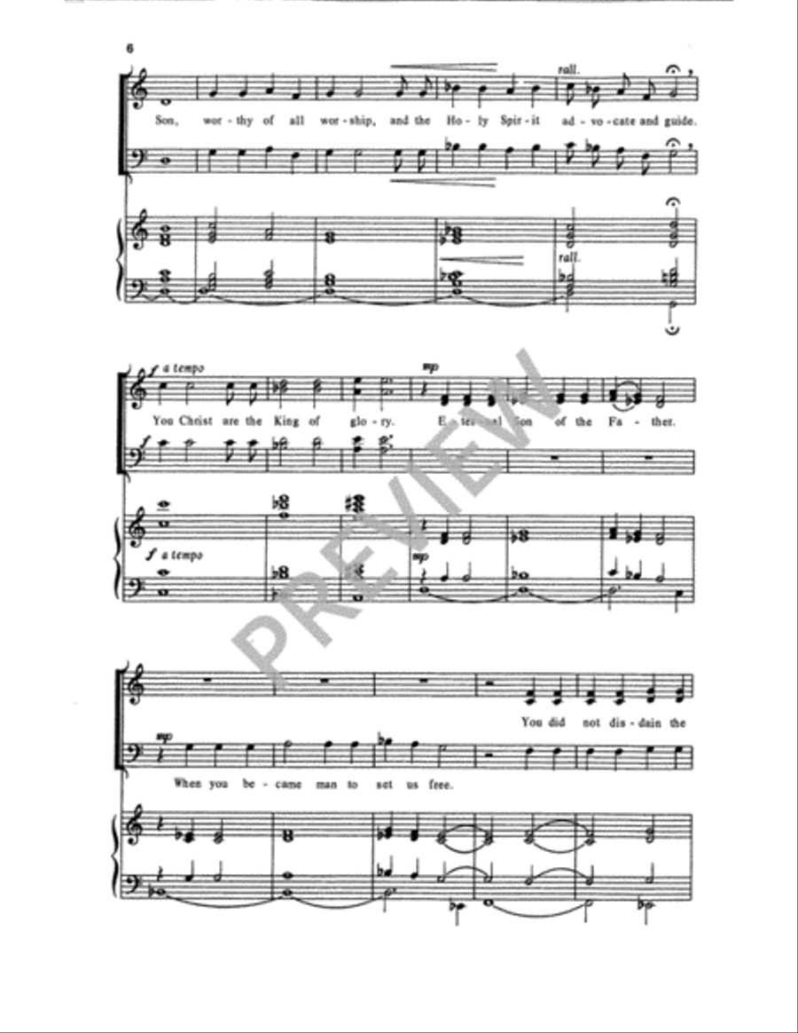 Te Deum Te Deum 4-Part scores gallery preview page 7