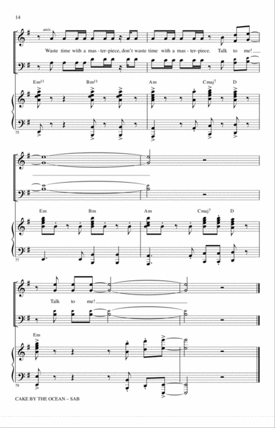 Cake By The Ocean 3-Part scores gallery preview page 13