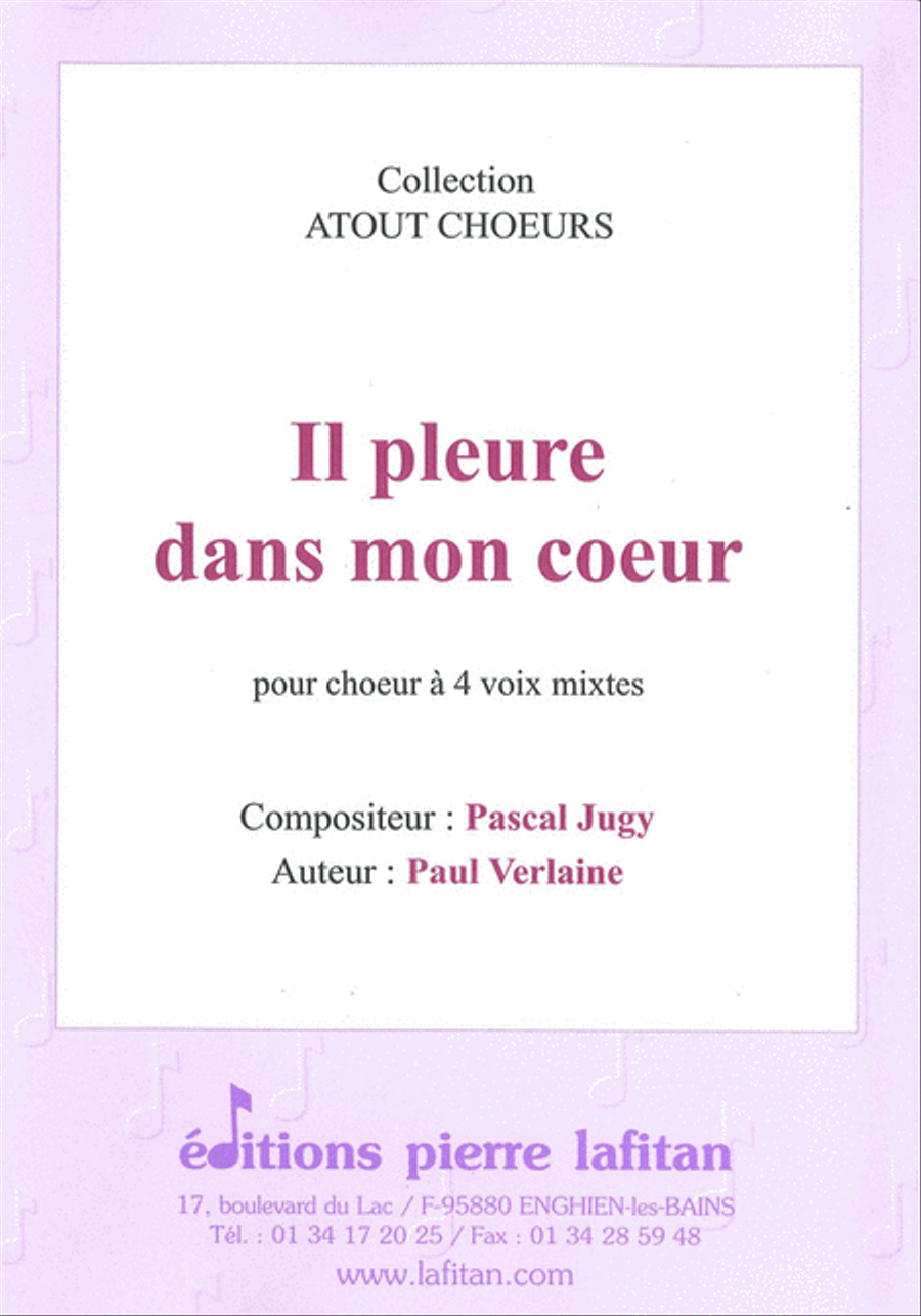 Il Pleure Dans Mon Coeur (Choeur 4 Voix Mixtes) 4-Part scores gallery preview page 1