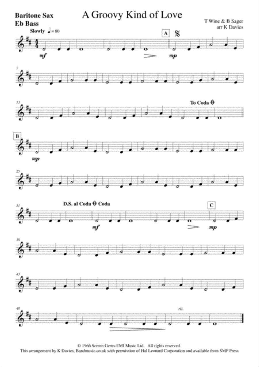 A Groovy Kind Of Love Large Ensemble scores gallery preview page 6