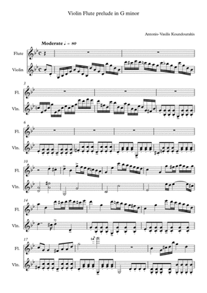 Violin and Flute - Prelude in G minor