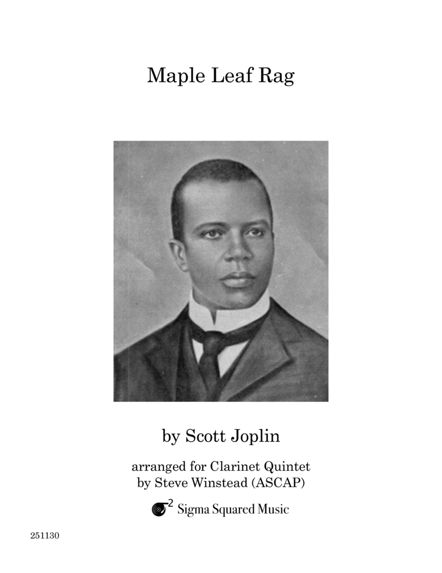 Maple Leaf Rag for Clarinet Quintet Clarinet Quintet scores gallery preview page 1