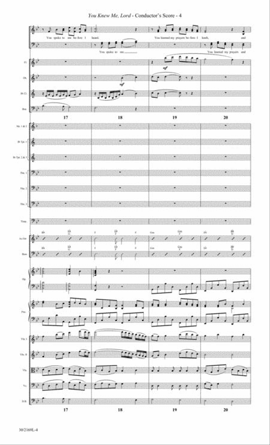 You Knew Me, Lord - Orchestra Score/Parts Choir scores gallery preview page 5