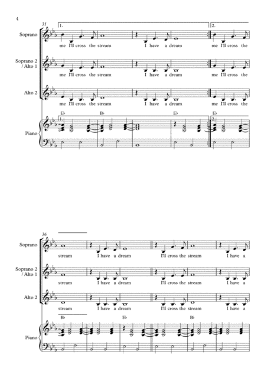 I Have A Dream 4-Part scores gallery preview page 4