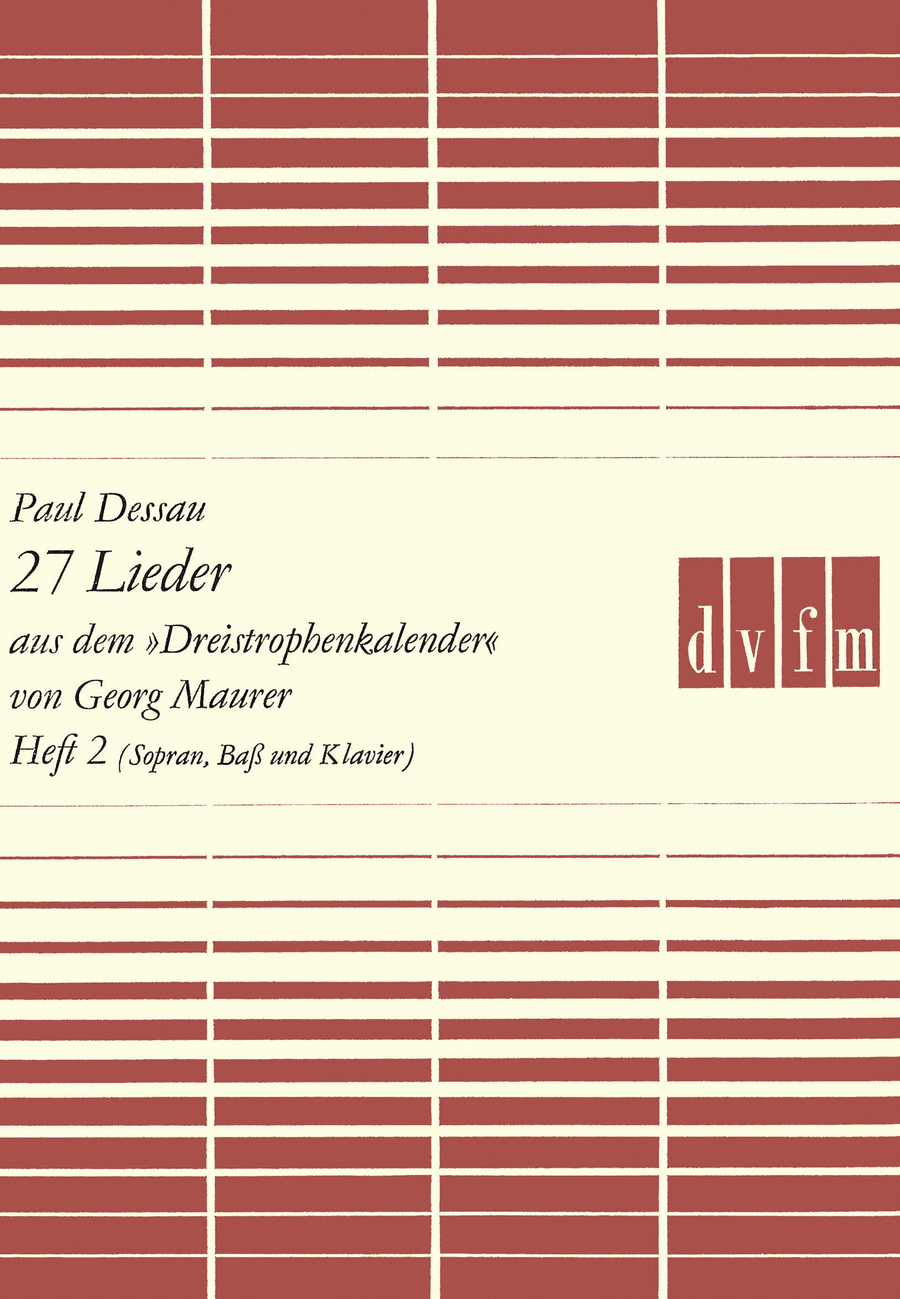 27 Songs from the “Dreistrophenkalender” Voice scores gallery preview page 1