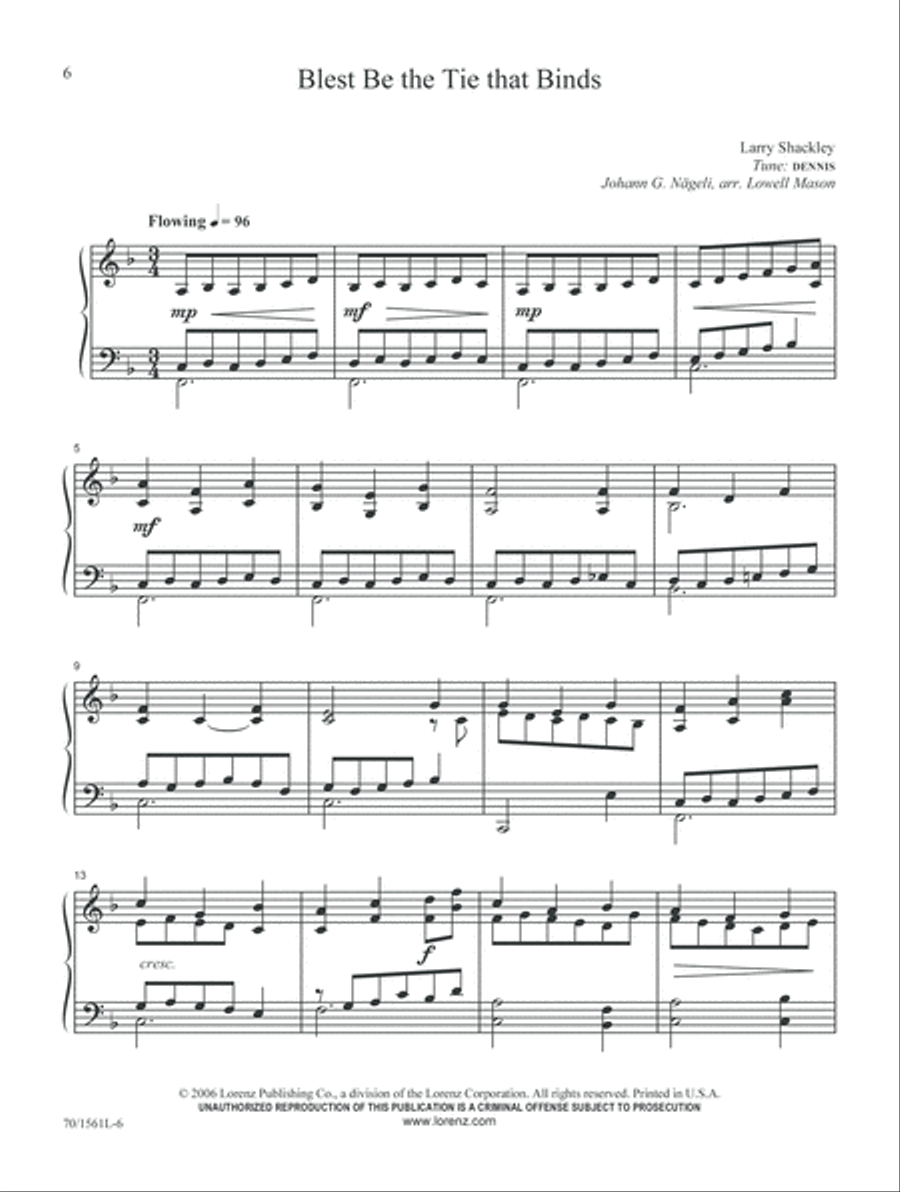 Sixty-Second Hymn Settings Piano Solo scores gallery preview page 6