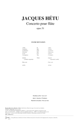 Book cover for Concerto for flute op. 51 (score)