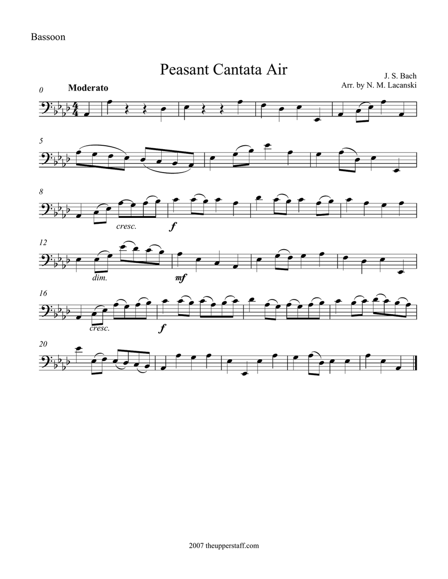 Air from Peasant Cantata