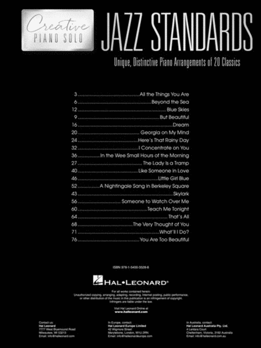 Jazz Standards - Creative Piano Solo Piano Solo scores gallery preview page 2