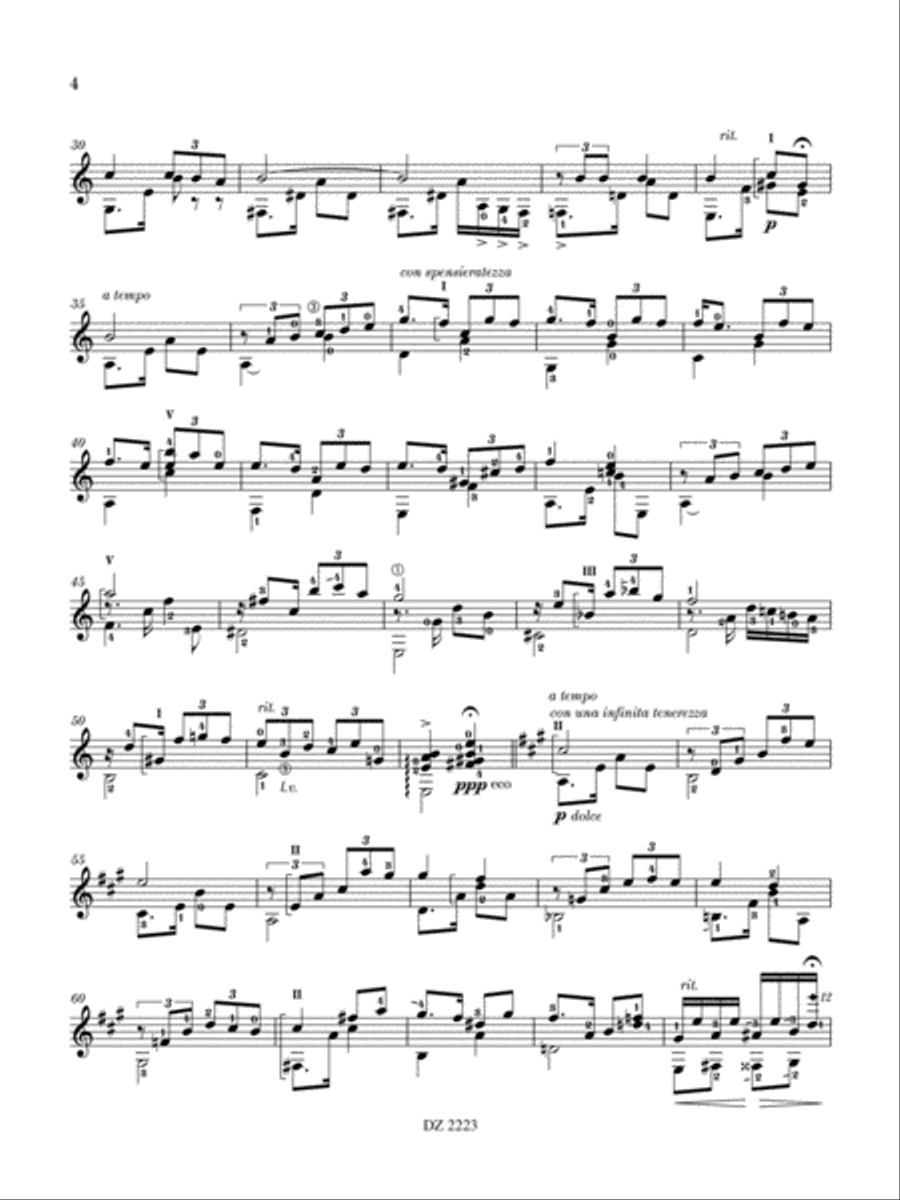 Évocation nostalgique Évocation nostalgique Classical Guitar scores gallery preview page 4