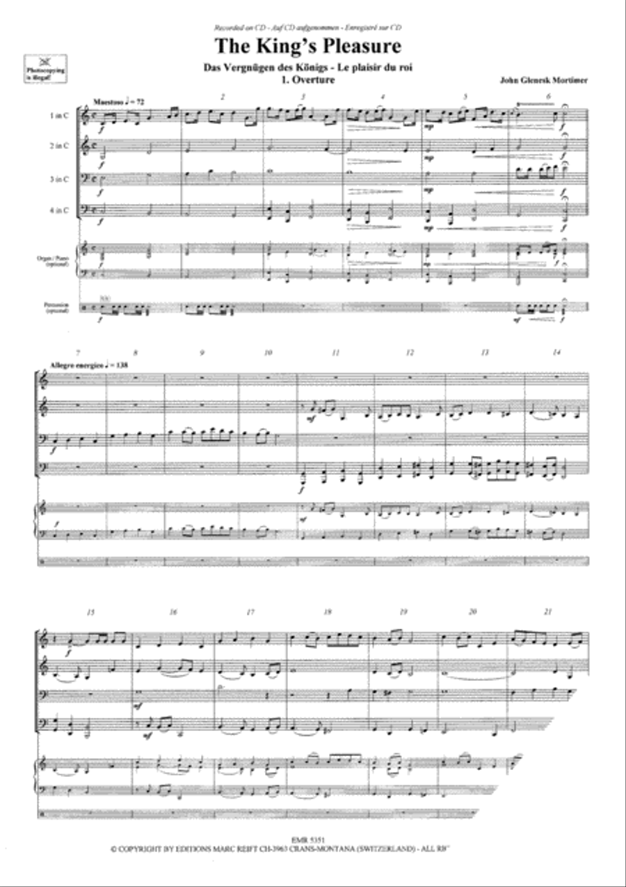 The King's Pleasure Brass Ensemble scores gallery preview page 3
