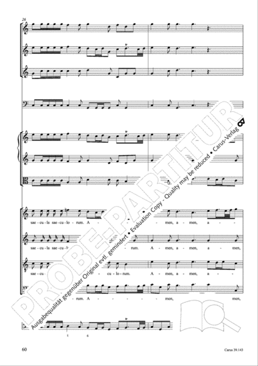 Magnificat in C major 4-Part scores gallery preview page 61