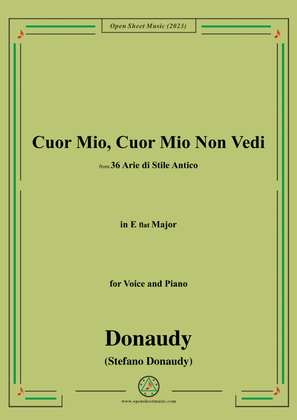 Donaudy-Cuor Mio,Cuor Mio Non Vedi,in E flat Major