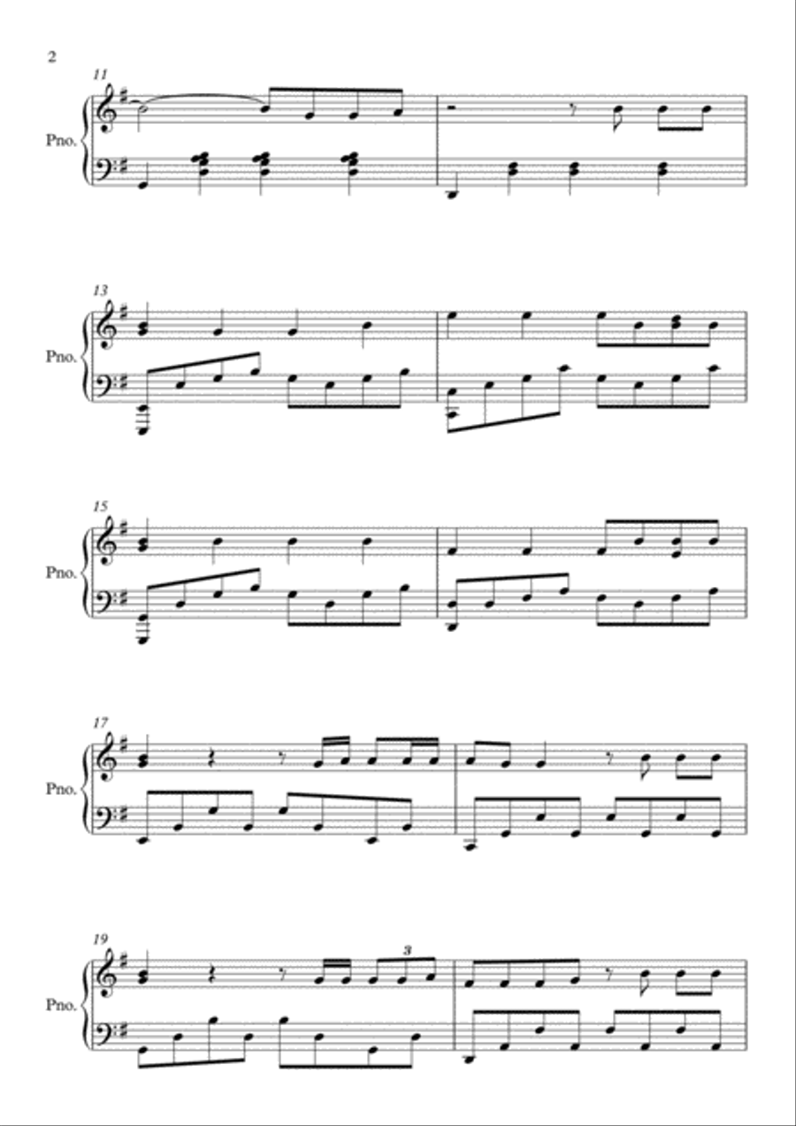 Faded Piano Solo scores gallery preview page 2
