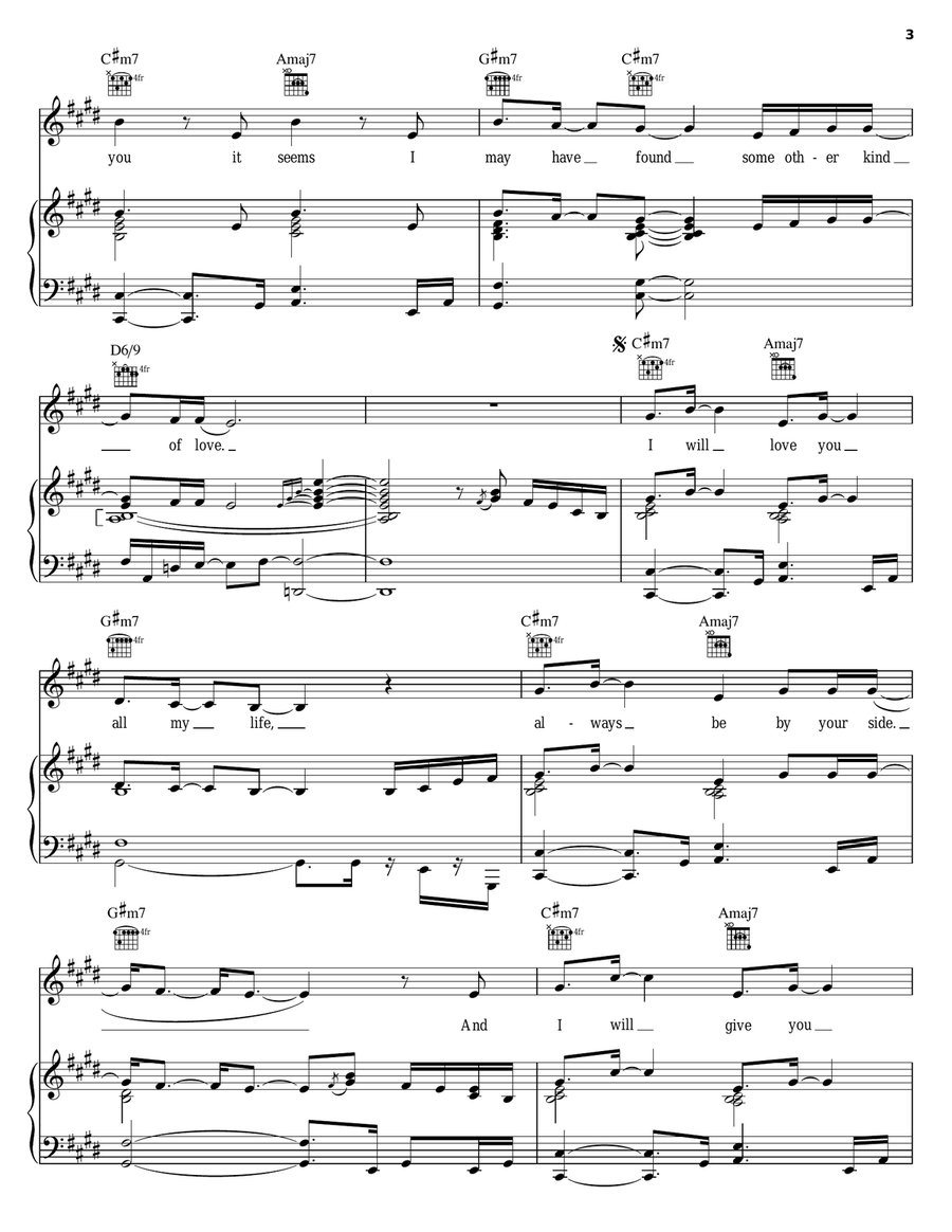 Again Piano, Vocal, Guitar scores gallery preview page 3
