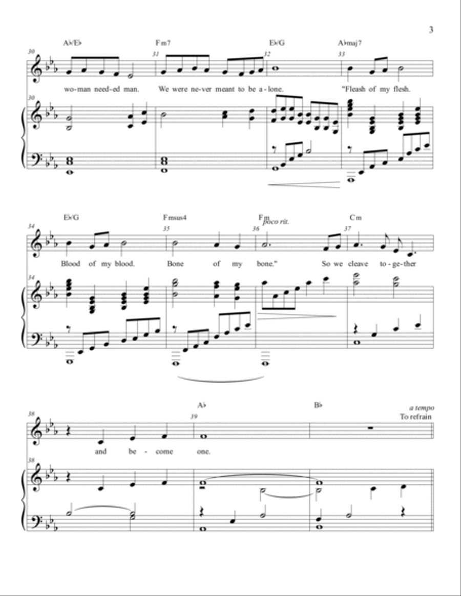 Sacrament of Love Eb Sacrament of Love Eb Piano, Vocal, Guitar scores gallery preview page 3