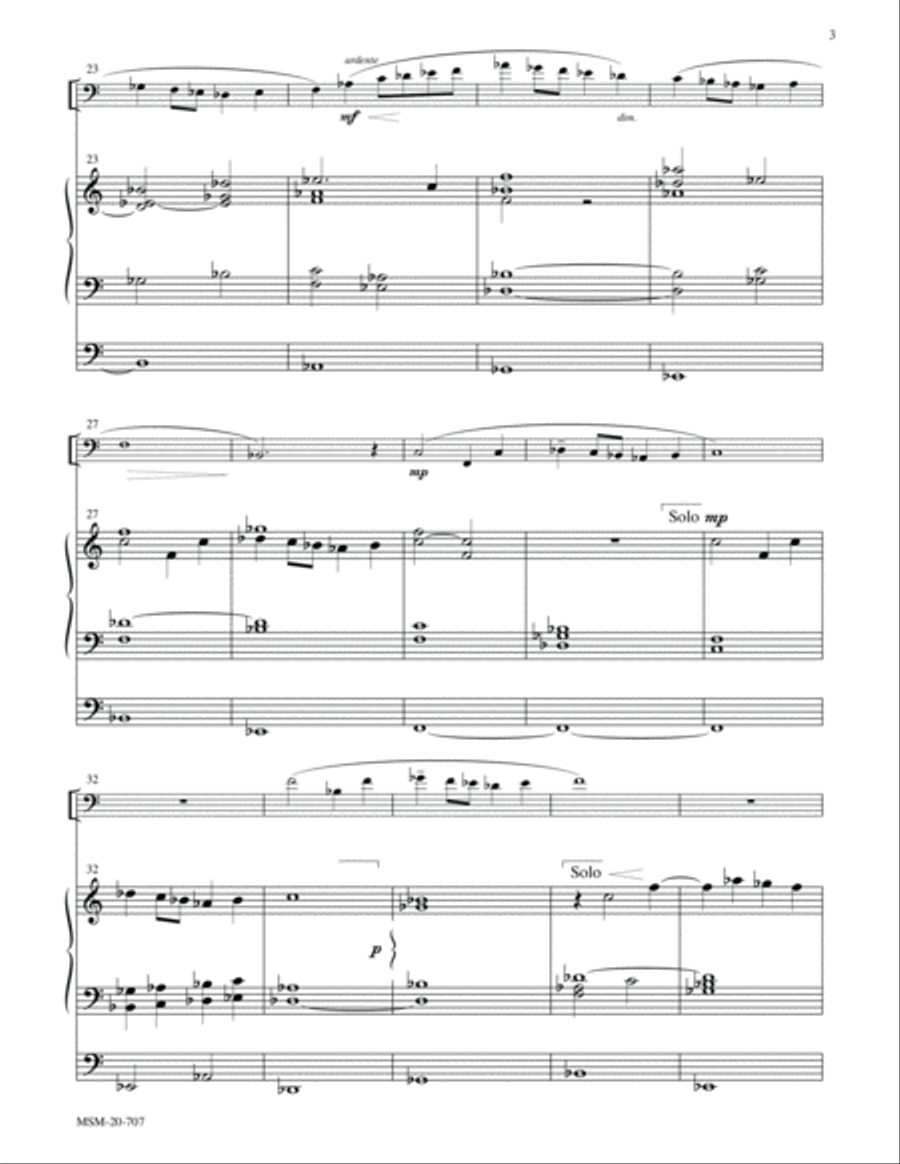 Psalm 130: Out of the Depths I Cry to You, O Lord Organ scores gallery preview page 3