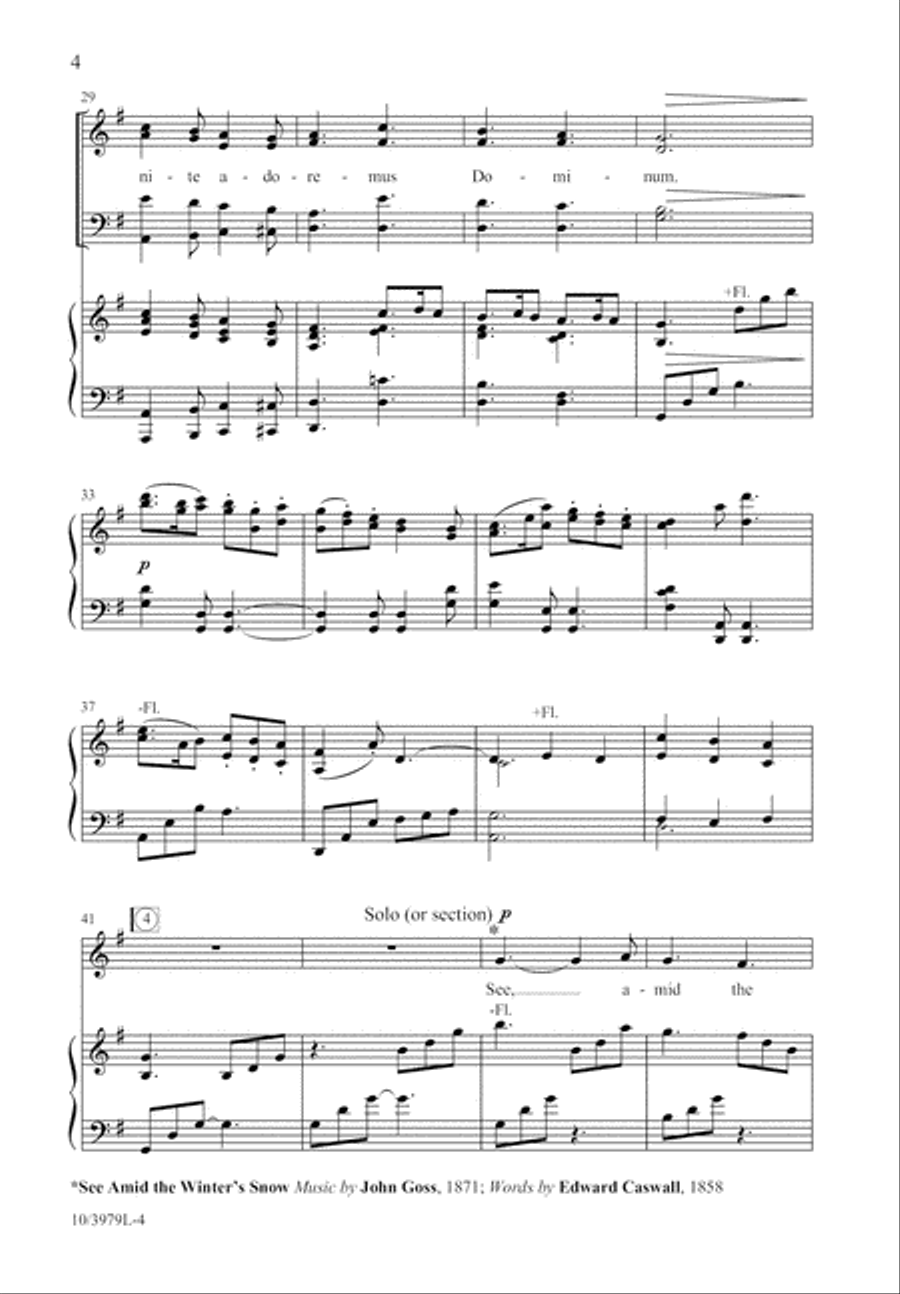 O Hear the Angel Voices 4-Part scores gallery preview page 4