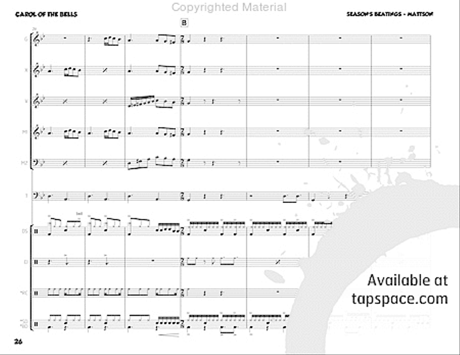 Season's Beatings Percussion Ensemble scores gallery preview page 42