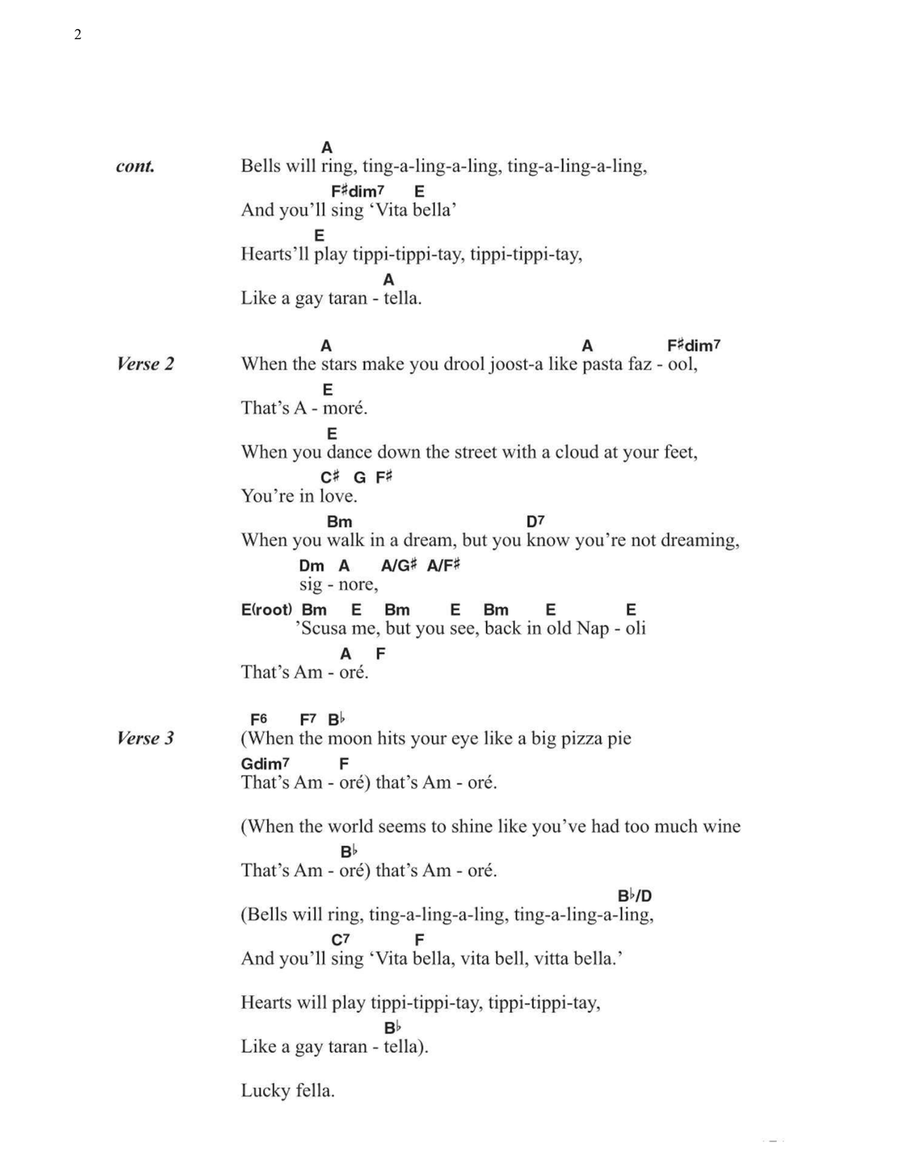 That's Amore Easy Guitar scores gallery preview page 2