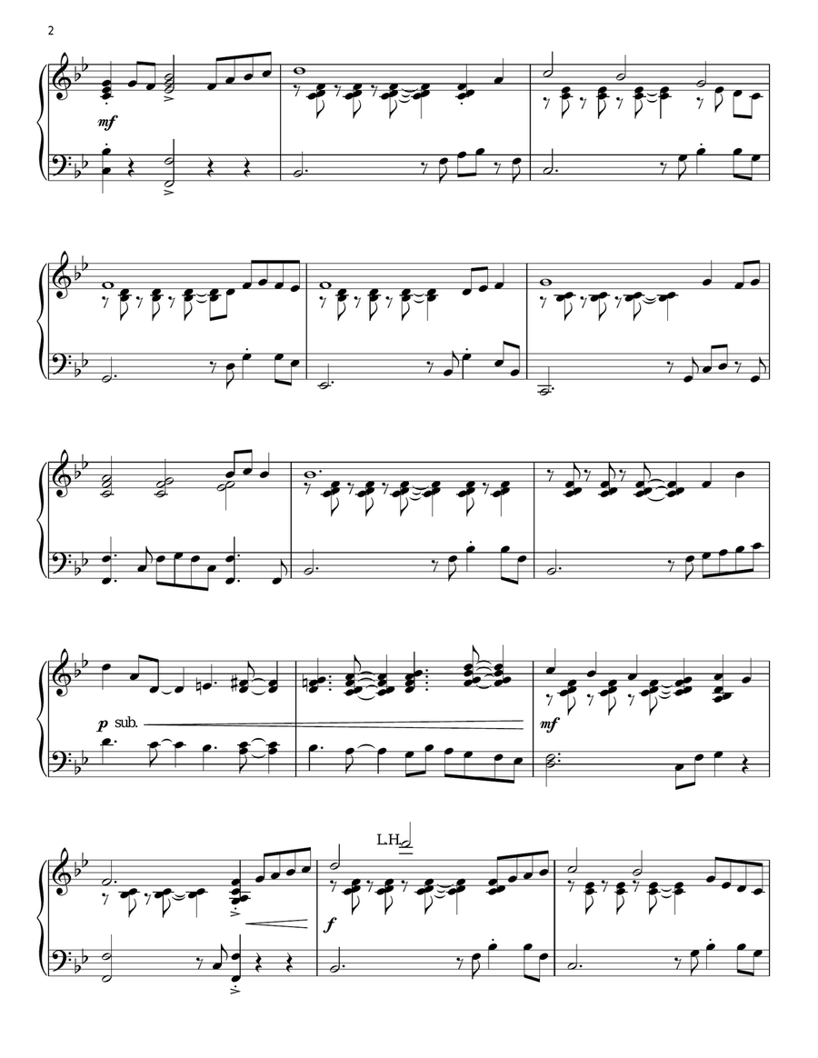 It Came Upon The Midnight Clear Piano Solo scores gallery preview page 2