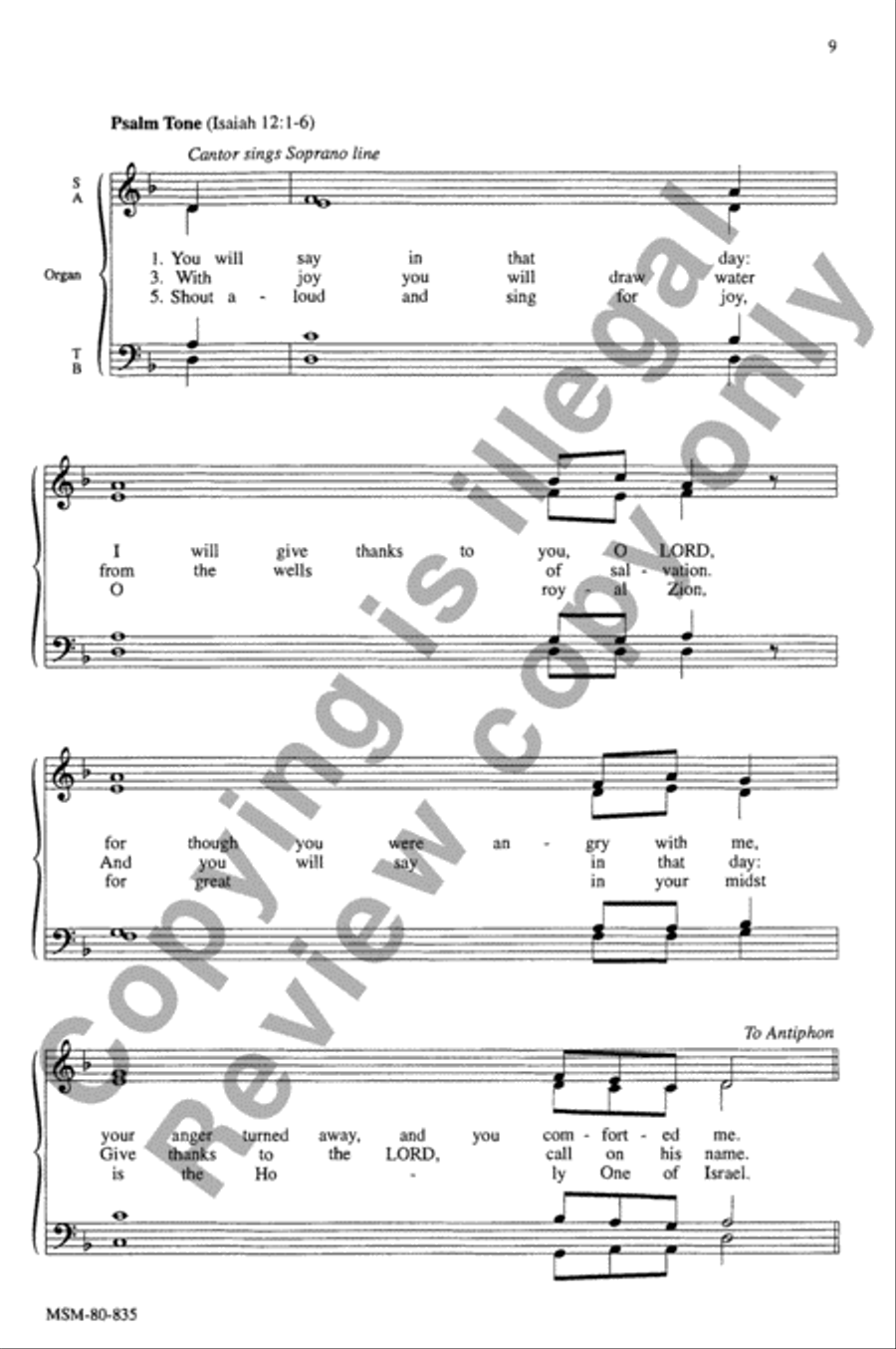 Communion Antiphons for the Lenten Season 4-Part scores gallery preview page 10