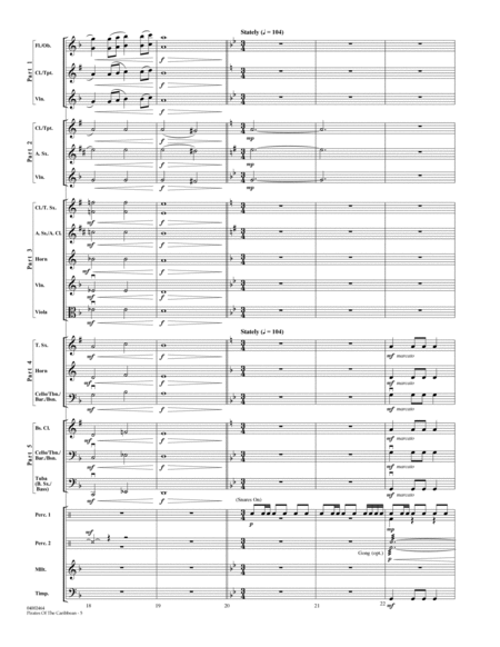 Pirates Of The Caribbean - Conductor Score (Full Score)