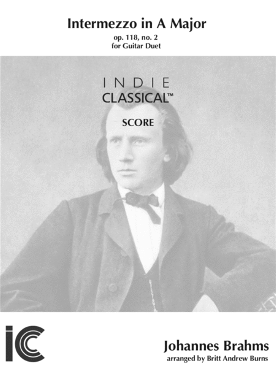 Intermezzo in A Major - Op. 118, No. 2 - for Two Guitars Classical Guitar scores gallery preview page 3