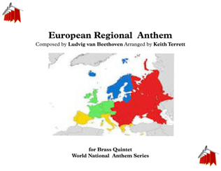 European Anthem (Ode to Joy) for Brass Quintet & (opt. Snare drum)