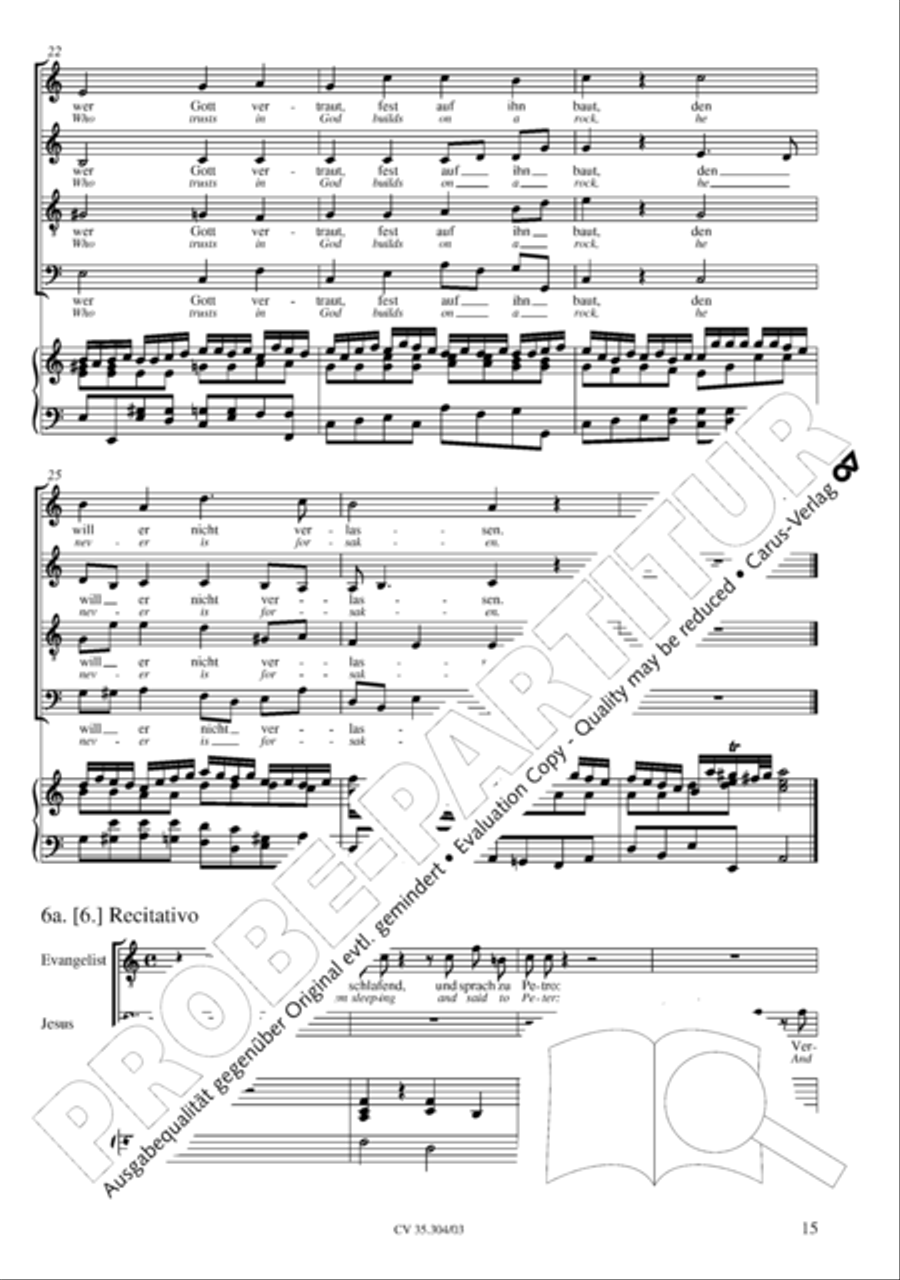 St. Mark Passion (Markus-Passion) 4-Part scores gallery preview page 16