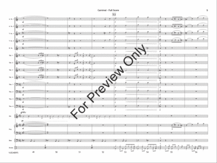 Carnival Carnival Jazz Ensemble scores gallery preview page 10